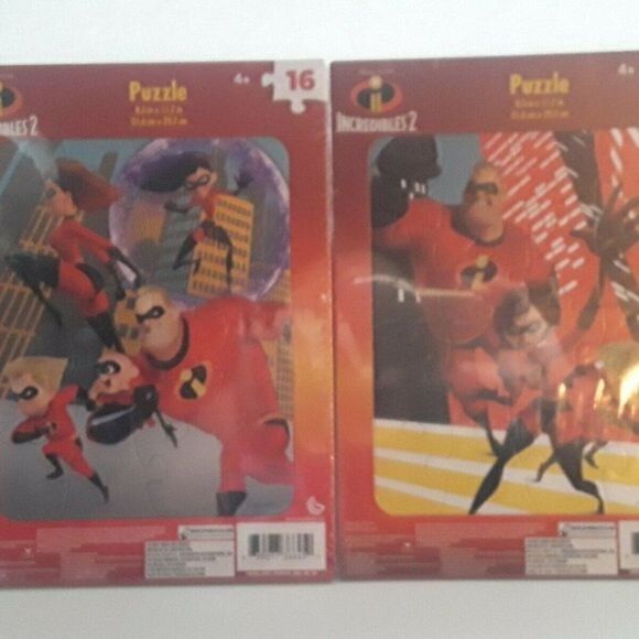 Disney‎ Pixar Incredibles 2 Set Of 2 Puzzles 16 Pc - Picture 1 of 8
